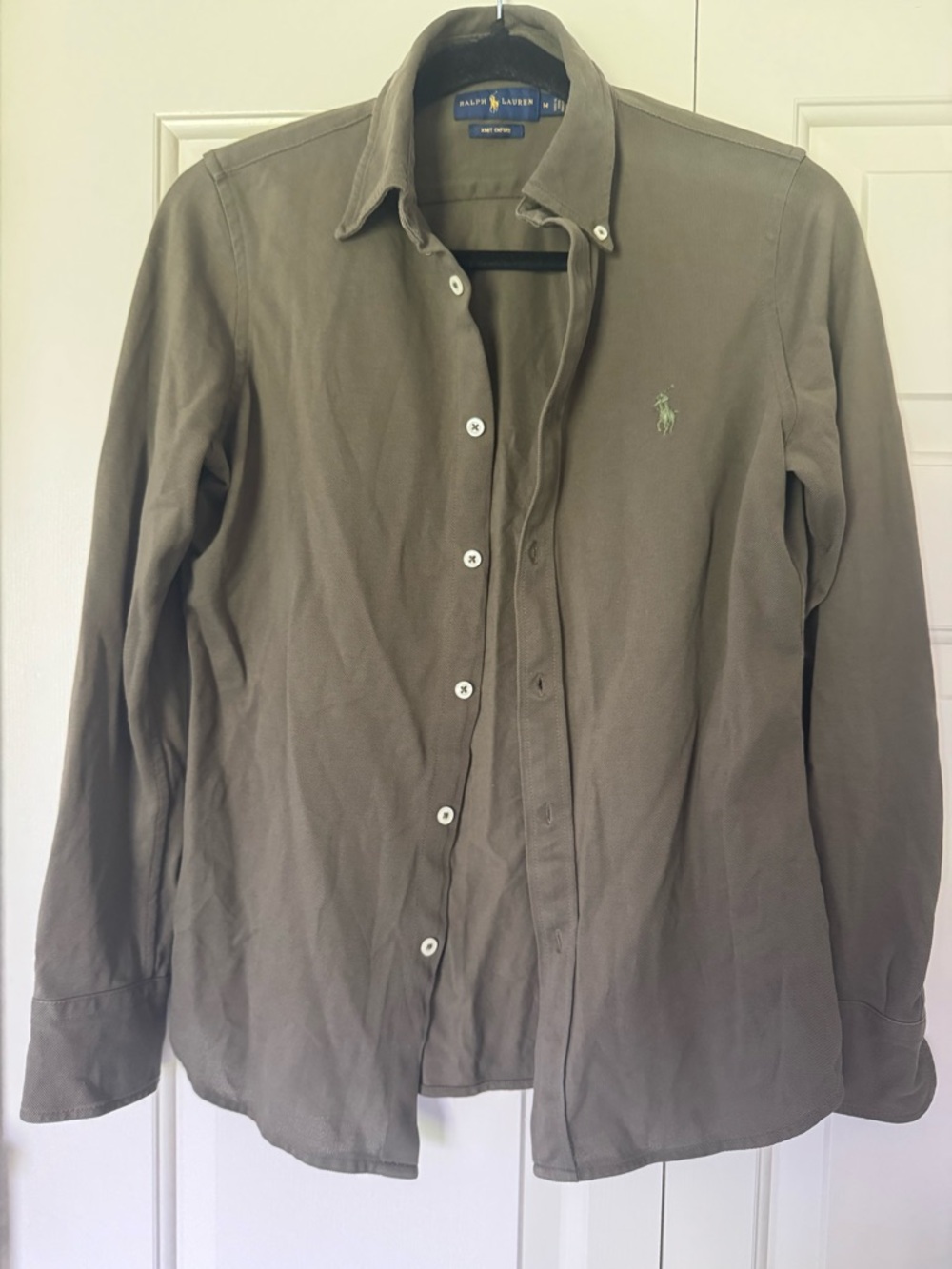 Ralph Lauren Olive Knit Oxford Polo Shirt